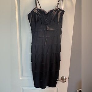 Elegant Black Tiered Dress